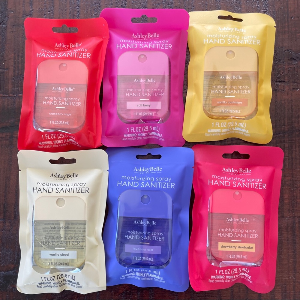 🌺 ASHLEY BELLE HAND SANITIZER SPRAY LOT OF 6 🪷
